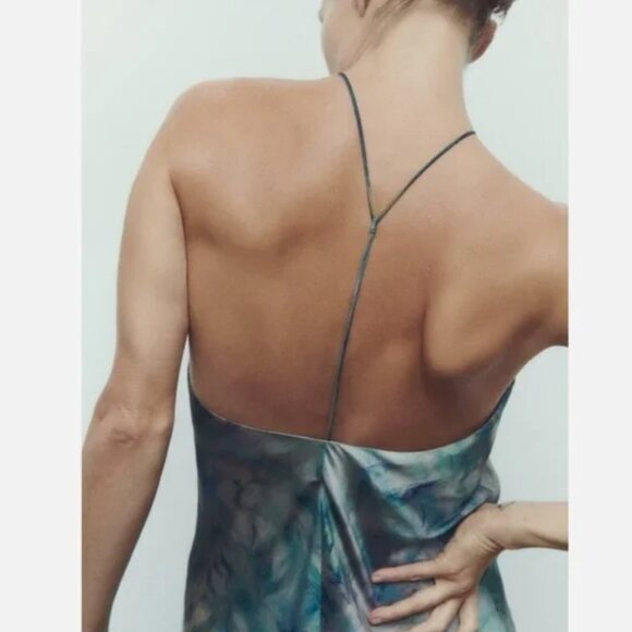 Zara halter satin effect dress - Picture 10 of 11